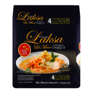 Singapore Laksa La Mian Noodle 6.5oz(185g) 4 Packs