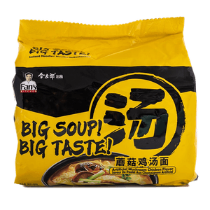 Big Soup Noodle Chicken & Mushroom Flavor 4.87oz(138g) 5 Packs