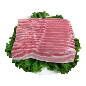 Sliced Single Pork Belly, Frozen 2lb(907g)