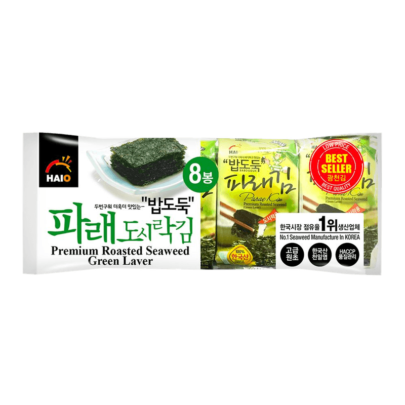 HAIO-Premium-Roasted-Seaweed-Green-Laver-0.15oz-4.25g--8-Packs