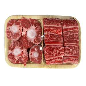 Fresh Beef Combo Set - Cut Short Ribs (Stew) & Ox Tail 3.5 LBS(1.58 KG)