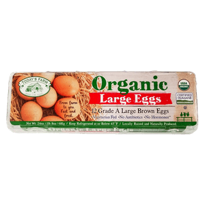 Grade A Organic 12 Large Brown Eggs 24oz(681g)