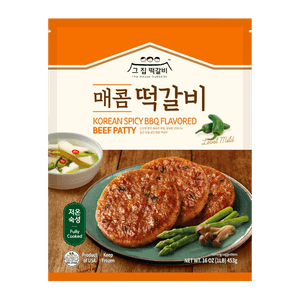 Korean BBQ Flavored Beef Patty Mild Spicy 16oz(453g)