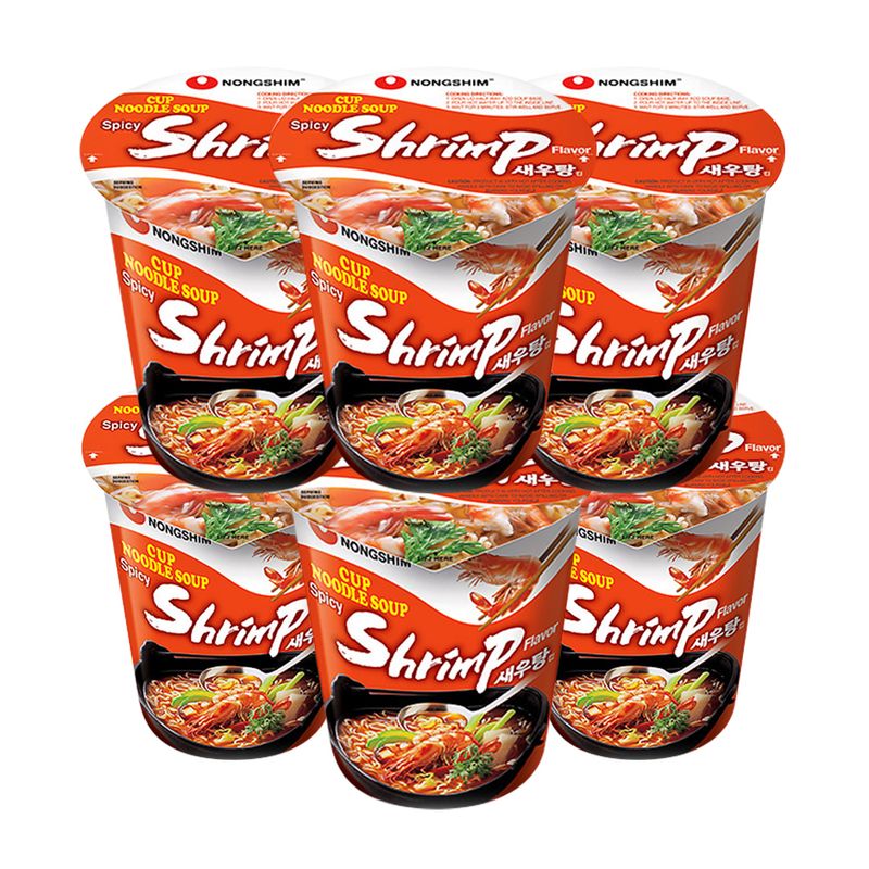 Nongshim-Spicy-Shrimp-Flavor-Cup-Noodle-Soup-2.36oz-67g--6-Cups