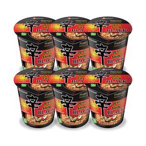 Shin Ramyun Black Cup 2.6oz(75g) 6 Cups