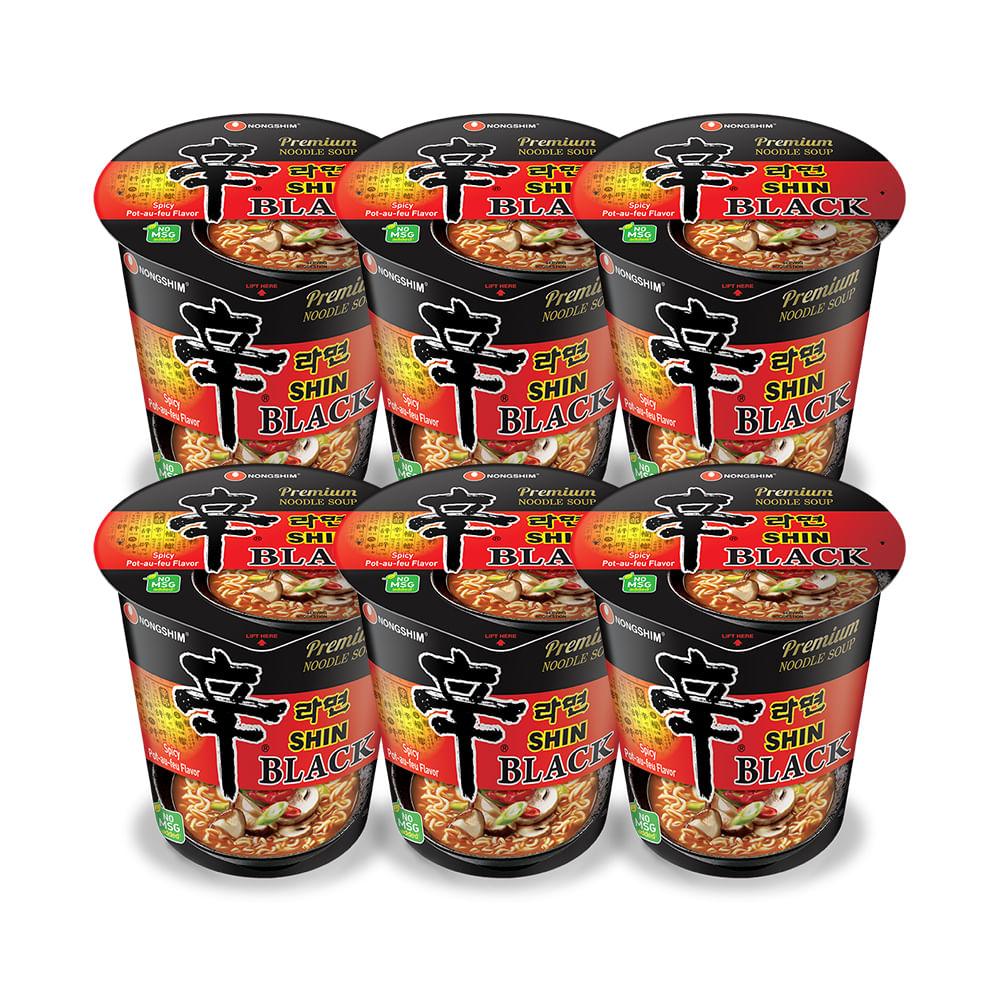 Buy Nongshim Shin Ramyun Black Cup 2.6oz (75g) 6 Cups | HMart - H Mart