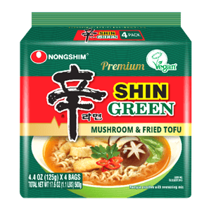 Shin Ramen Multi Pack, Vegan (Mushroom & Fried Tofu) 4 Pack