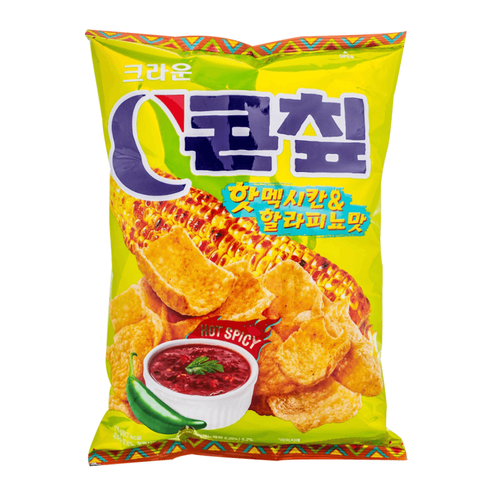 Buy Crown Corn Chip Hot Spicy(L) 118g HMart H Mart