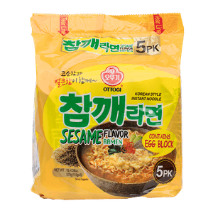 Ottogi Sesame Flavor Ramen 4.05oz(115g) 5 Packs