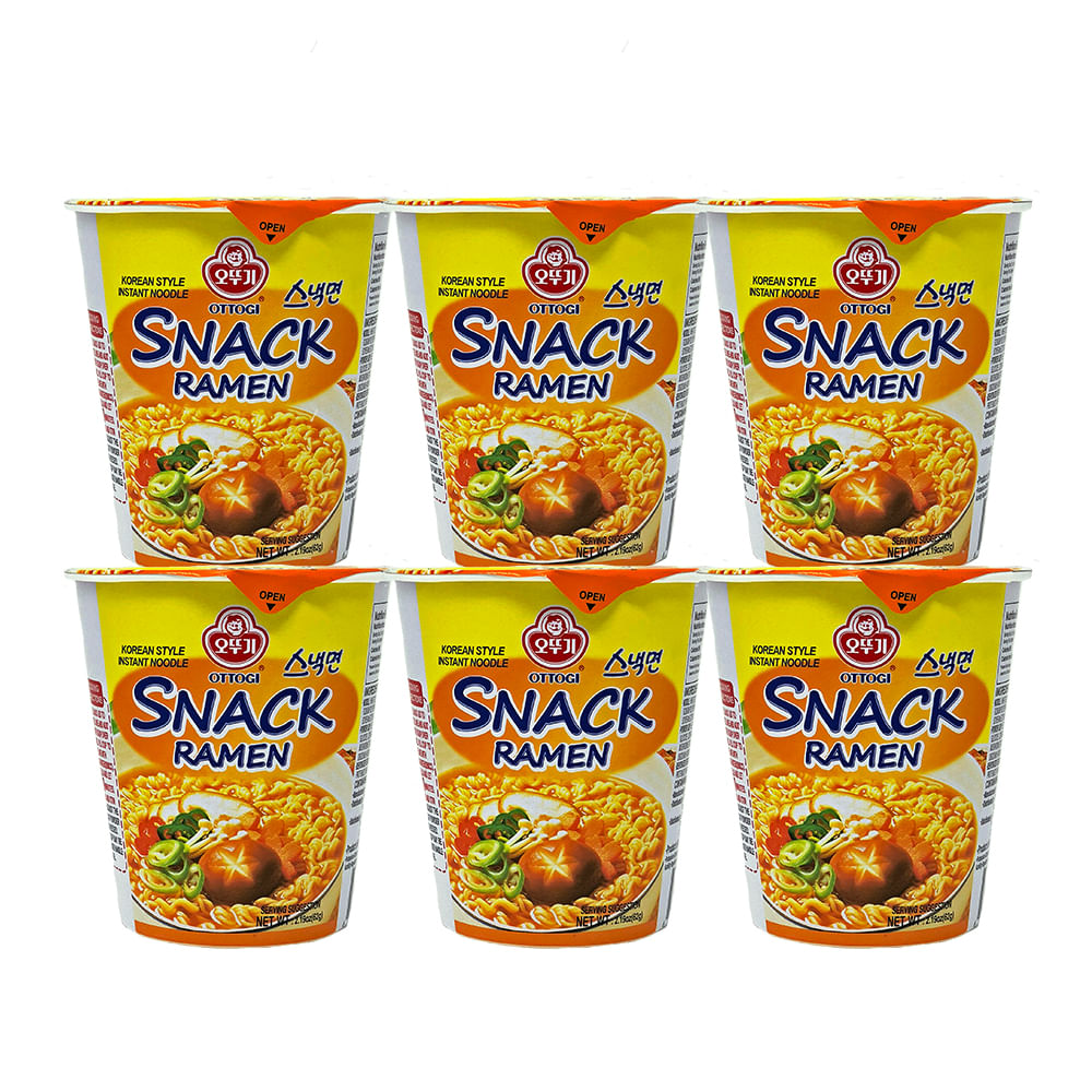 Snack Ramen Cup 2.19oz(62g) 6 Cups - H Mart