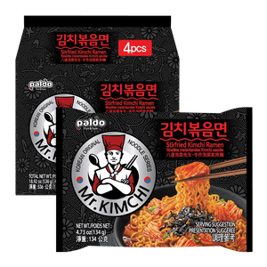 Mr.Kimchi Stir-fried Ramen Bundle 4.72oz(134g) 4 Packs