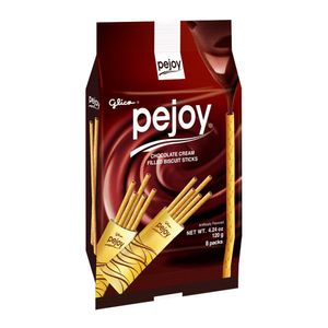 Pejoy Chocolate Cream Filled Biscuit Sticks Family Pack 4.24oz(120g) 8 Packs