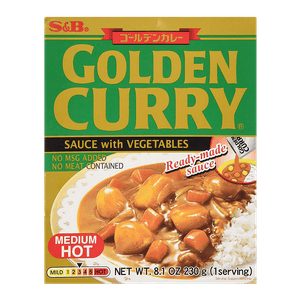 Golden Curry Ready-Made Sauce with Vegetables Medium Hot 8.1oz(230g)