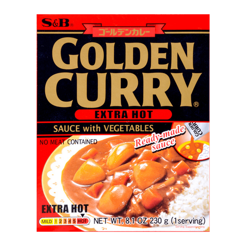 Golden Curry Ready-Made Sauce with Vegetables Extra Hot 8.1oz(230g