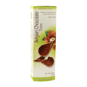 Belgian Chocolate Thins Hazelnut 4.4oz(125g)