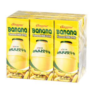 Banana Flavored Milk Drink 6.8oz(200ml) 6 Packs