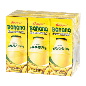 Binggrae Banana Flavored Milk Drink 6.8oz(200ml) 6 Packs