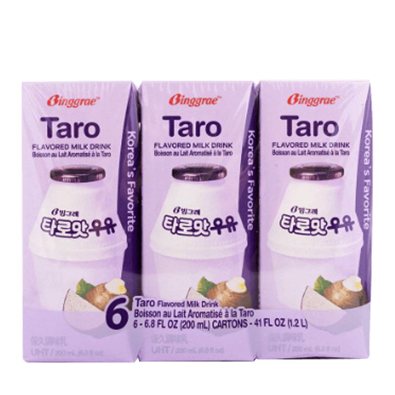 Binggrae-Taro-Flavored-Milk-Drink-6.8FLOZ--200ml--6-Pack