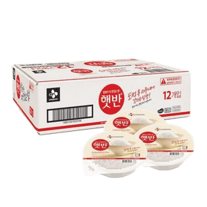 Cj Hetbahn Cooked White Rice Box 7.4oz(210g) 12 Ea