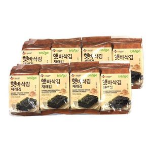 CJ Bibigo Crispy Roasted Seaweed Snack 0.18oz(5g) 8 Packs