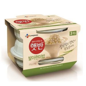 Hetbahn Cooked Sprouted Brown Rice 7.4oz(210g) 3 Ea