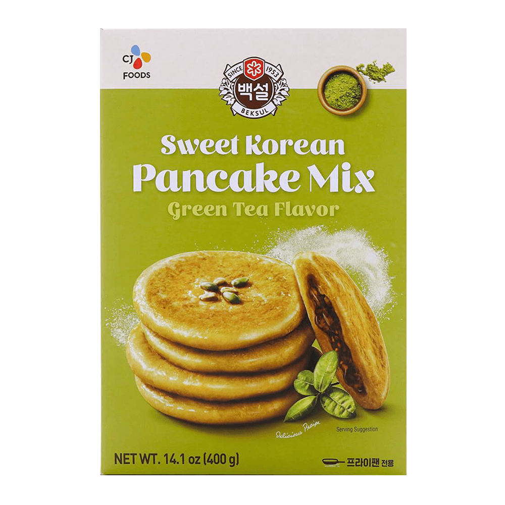 Buy CJ Baeksul Korean Pancake Mix with Green Tea 14.1oz (400g) HMart