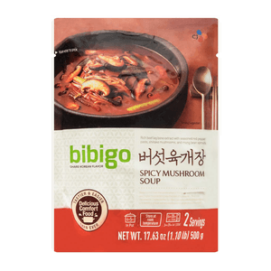 CJ Bibigo Spicy Mushroom Beef Soup with Vegetables 17.6oz (500g)