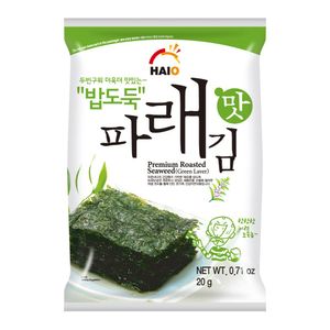 HAIO Premium Roasted Seaweed (Green Laver) 0.71oz(20g) 4 Packs