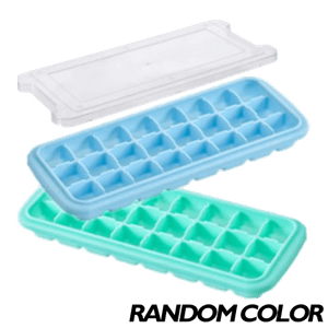 Silicone Ice Cube Tray With Lid (Random Color)