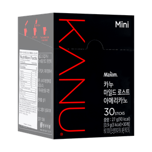 Kanu Mini Mild Roast Americano Coffee 27g 30sticks