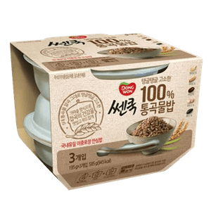 Dongwon Cooked Whole Grain Rice 6.87oz(195g) 3 Packs