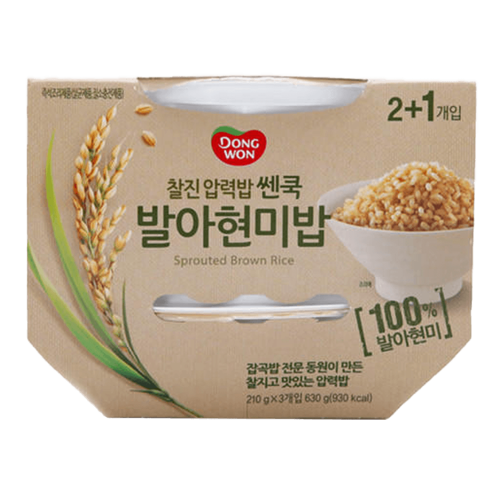 Cooked Brown Rice 3 Pack (210g) - H Mart