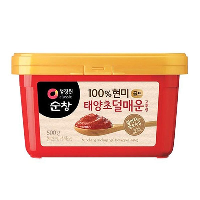 Chung-Jung-One-Sunchang-100--Brown-Rice-Red-Pepper-Paste-Less-Spicy-1.1lb-500g-