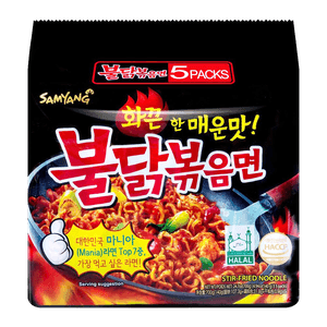 Hot Chicken Flavor Ramen 4.94oz(140g) 5 Packs