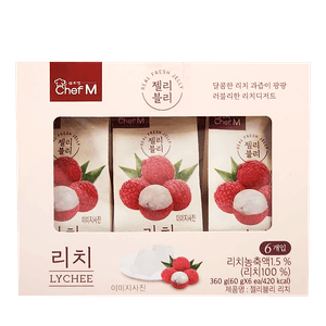 Chef M Jelly-vely Lychee 2.11oz / 6 Pack