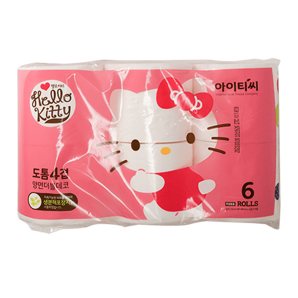 Hello Kitty 4ply 6 Roll - H Mart