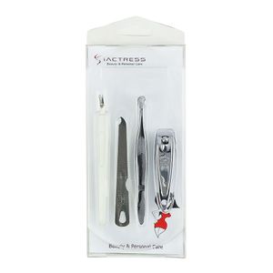 Women Beauty Set (Cuticle Trimmer, Nail Buffer, Tweezer, Nail Clippers)