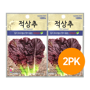 Worldseed Korean Red leaf Lettus Seeds (1,000ct) 2 Pack