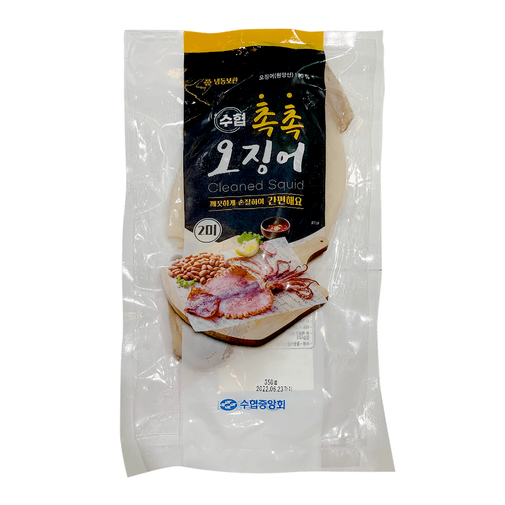 Frozen Cleaned Squid 12.34oz(350g) - H Mart
