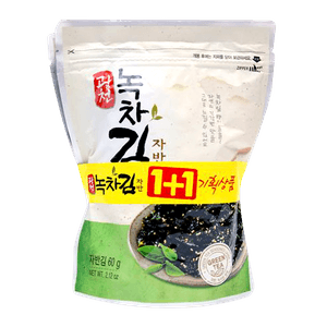 KwangCheon Green Tea Seasoned Laver 2.1oz(60g) 1+1 Pack
