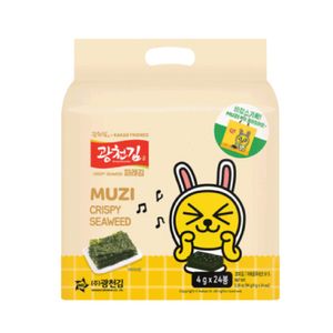 Kakako Friends Seaweed Laver(GIM) Dosirak 0.14oz(3.96g) 24 Packs