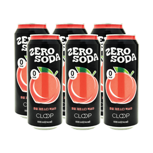 Zero Soda (Peach) 16.9 floz(500ml) 6 Packs
