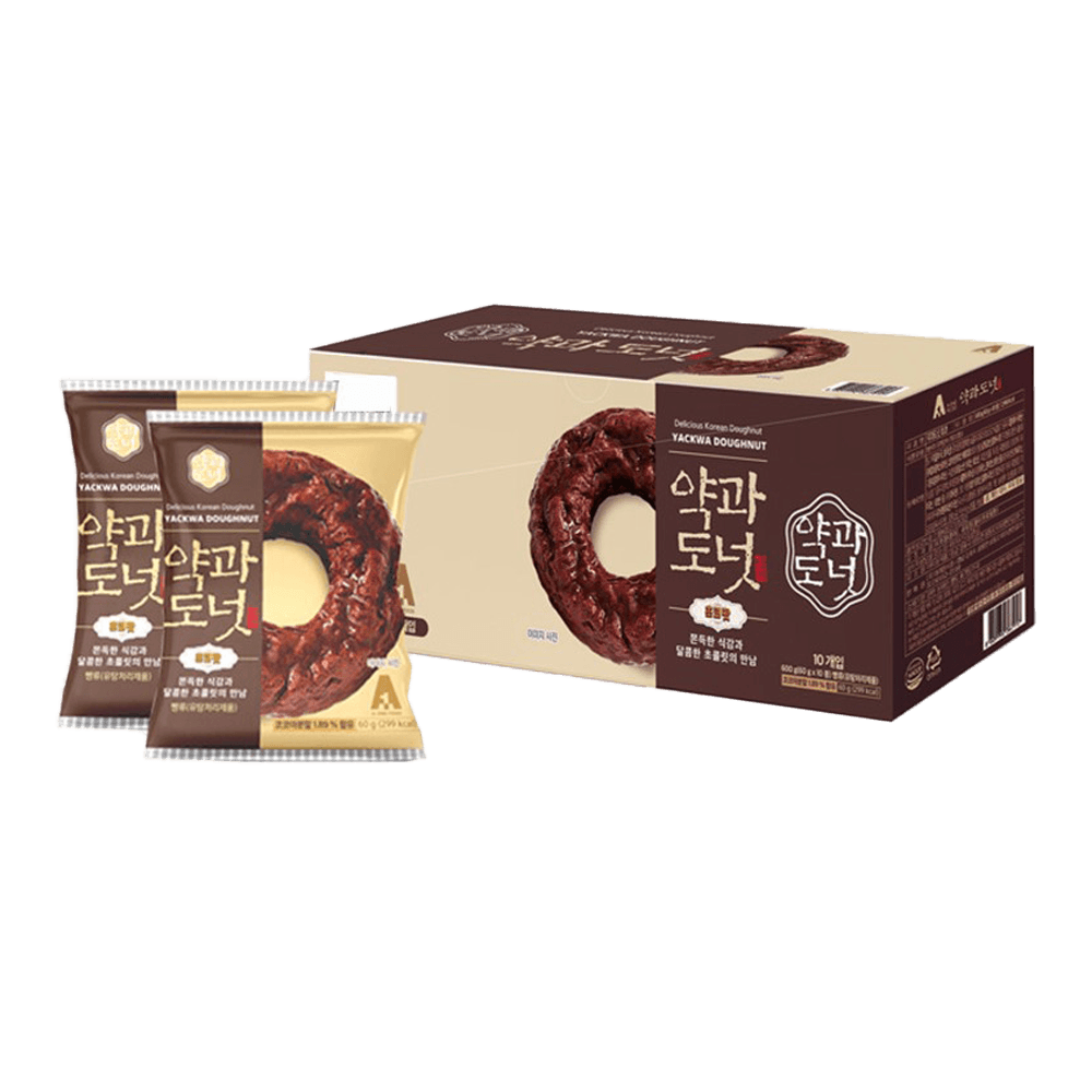 Aone Yackwa Doughnut Box (Korean Pastry Chocolate Flavor) 60G *10