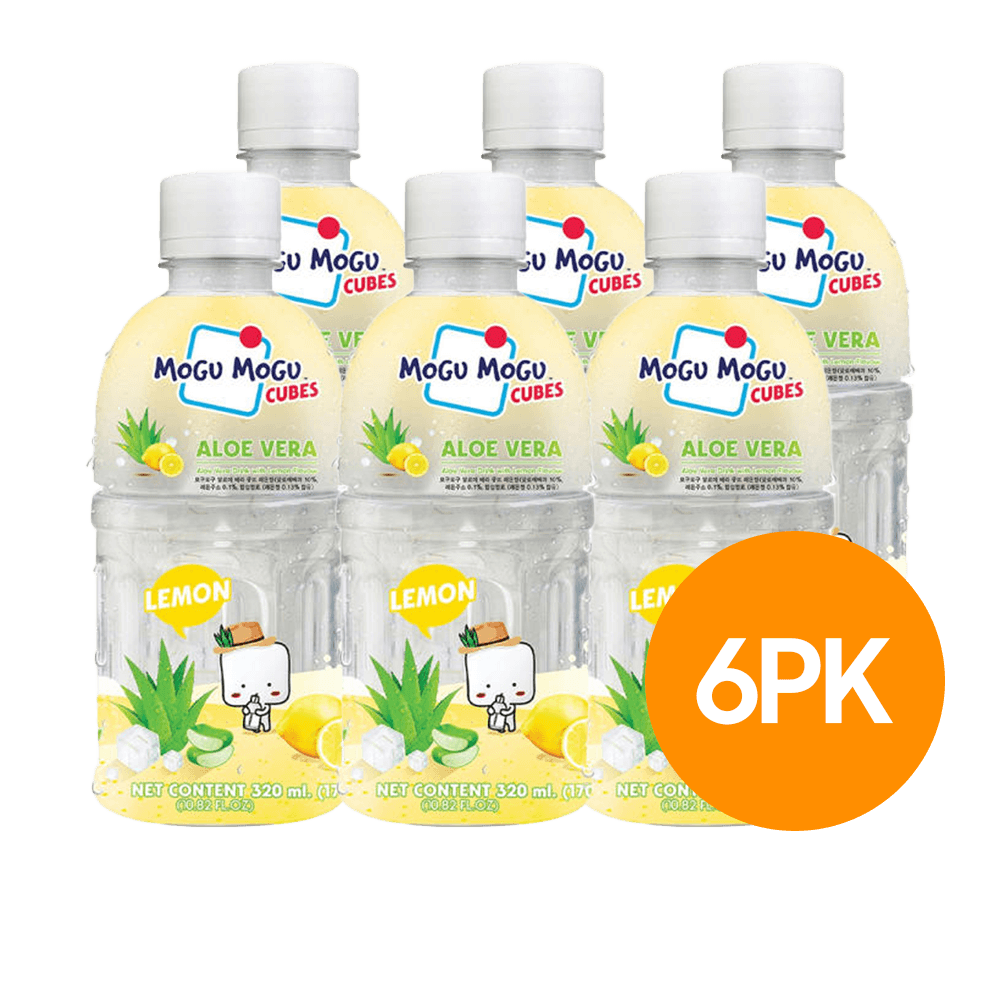 Buy Mogu Mogu Aloe Vera Drink Lemon 10.82 fl oz - 6 Pack | HMart - H Mart