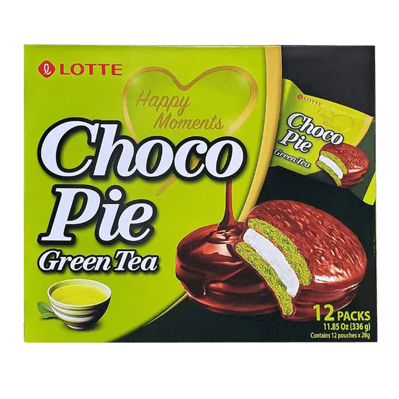 Choco Pie Green Tea 12 PK 11.85 OZ (336 G) - H Mart