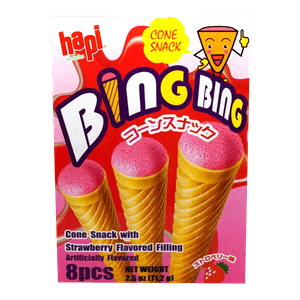 Bing Bing Cone Snack Strawberry 2.5oz(70g)