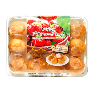 Strawberry Mini Cream Puff 3.8 OZ (108 G)