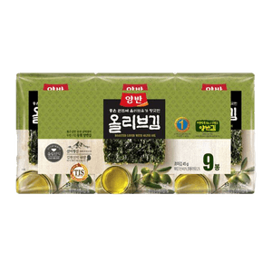 Roasted Laver(GIM) With Olive Oil 9PK 1.58OZ (45G)