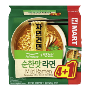 (H-Mart Exclusive) Air Dried Mild Ramen 17 OZ (4+1 PK)