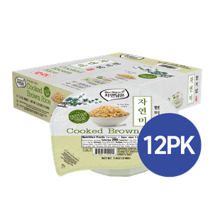 Raw Nature Cooked Brown Rice 7.4oz(210g) 12 Packs